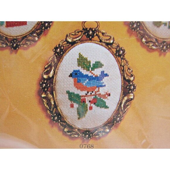 The Creative Circle Cross Stitch Kit #768 Blue Bird Russel Bushee Frame Included - Picture 4 of 10